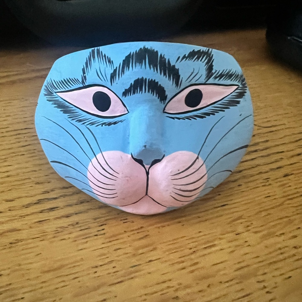 Vintage wooden cat bracelet